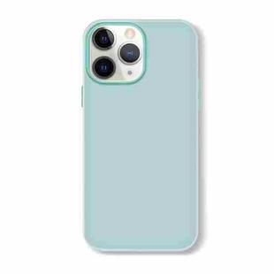 For iPhone 11 Pro Max Skin Feeling Jelly Series TPU + PC Full Coverage Phone Case(Light Green)