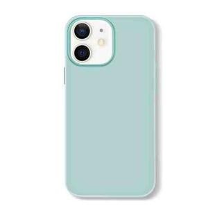 For iPhone 12 Skin Feeling Jelly Series TPU + PC Full Coverage Phone Case(Light Green)