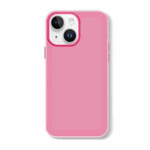 For iPhone 14 Plus Skin Feeling Jelly Series TPU + PC Full Coverage Phone Case(Rose Red)