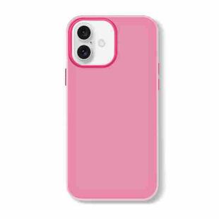 For iPhone 16 Skin Feeling Jelly Series TPU + PC Full Coverage Phone Case(Rose Red)