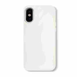 For iPhone X / XS Skin Feeling Jelly Series TPU + PC Full Coverage Phone Case(White)