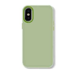 For iPhone X / XS Skin Feeling Jelly Series TPU + PC Full Coverage Phone Case(Green)