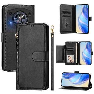 For Cubot A30 Multi-Card Slots Zipper Wallet Leather Phone Case(Black)