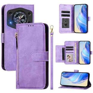 For Cubot A30 Multi-Card Slots Zipper Wallet Leather Phone Case(Purple)