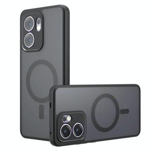 For OPPO Reno13 F 4G / 5G Armor MagSafe Precise Hole PC Hybrid TPU Phone Case(Frosted Black)