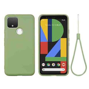 For Google Pixel 4a 5G Pure Color Liquid Silicone Shockproof Full Coverage Case(Green)