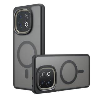 For vivo iQOO Z10 Turbo / Z10 Turbo Pro Armor MagSafe PC Hybrid TPU Phone Case(Frosted Black)