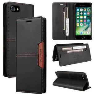 For iPhone SE 2022 / SE 2020 / 8 / 7 GQUTROBE G01 RFID Anti-theft Leather Phone Case(Black)