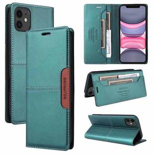 For iPhone 12 GQUTROBE G01 RFID Anti-theft Leather Phone Case(Green)