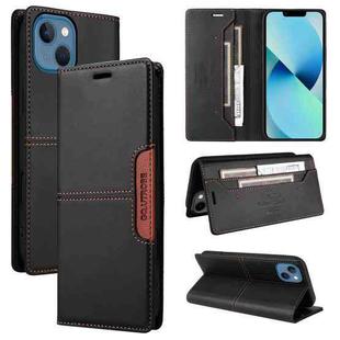 For iPhone 14 / 13 GQUTROBE G01 RFID Anti-theft Leather Phone Case(Black)