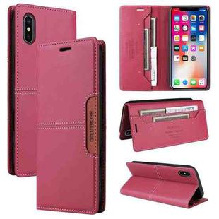 For iPhone XS / X GQUTROBE G01 RFID Anti-theft Leather Phone Case(Red)