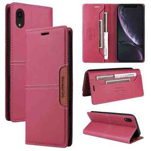 For iPhone XR GQUTROBE G01 RFID Anti-theft Leather Phone Case(Red)