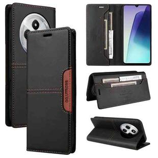 For Redmi 14C GQUTROBE G01 RFID Anti-theft Leather Phone Case(Black)