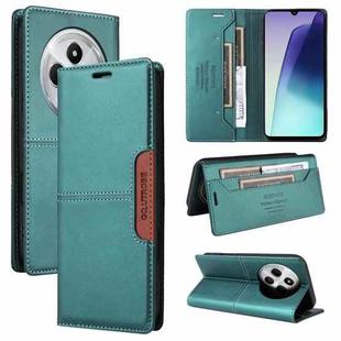 For Redmi 14C GQUTROBE G01 RFID Anti-theft Leather Phone Case(Green)