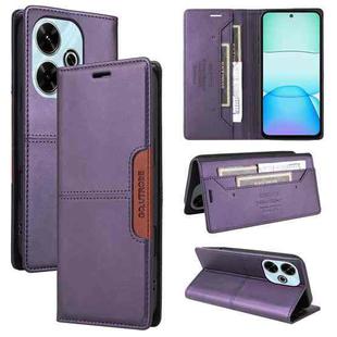 For Redmi 13 4G GQUTROBE G01 RFID Anti-theft Leather Phone Case(Purple)