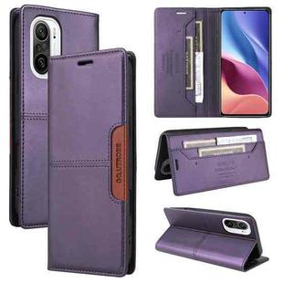 For Redmi K40 GQUTROBE G01 RFID Anti-theft Leather Phone Case(Purple)