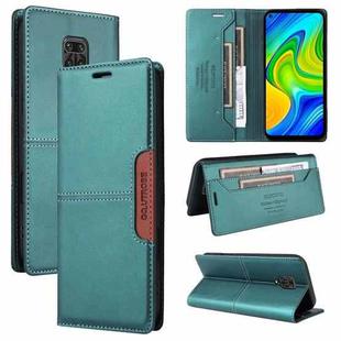 For Redmi Note 9S GQUTROBE G01 RFID Anti-theft Leather Phone Case(Green)