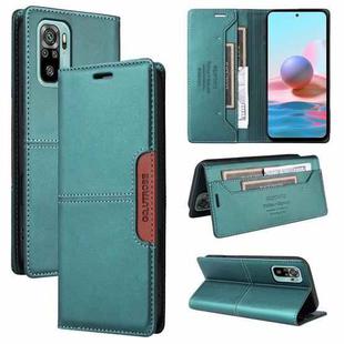 For Redmi Note 10 4G GQUTROBE G01 RFID Anti-theft Leather Phone Case(Green)