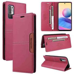 For Redmi Note 10 5G GQUTROBE G01 RFID Anti-theft Leather Phone Case(Red)