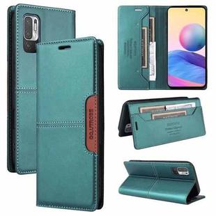 For Redmi Note 10 5G GQUTROBE G01 RFID Anti-theft Leather Phone Case(Green)