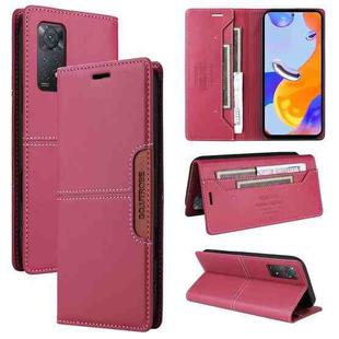 For Redmi Note 11 Pro Global GQUTROBE G01 RFID Anti-theft Leather Phone Case(Red)