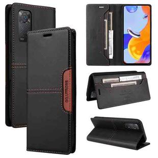 For Redmi Note 11 Pro Global GQUTROBE G01 RFID Anti-theft Leather Phone Case(Black)