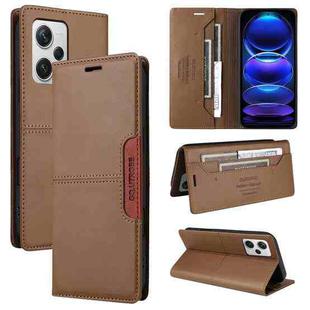 For Redmi Note 12 Pro+ GQUTROBE G01 RFID Anti-theft Leather Phone Case(Brown)