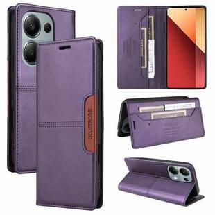 For Redmi Note 13 5G GQUTROBE G01 RFID Anti-theft Leather Phone Case(Purple)