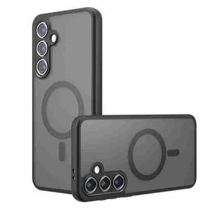 For Samsung Galaxy S24 FE 5G Armor MagSafe Precise Hole PC Hybrid TPU Phone Case(Frosted Black)