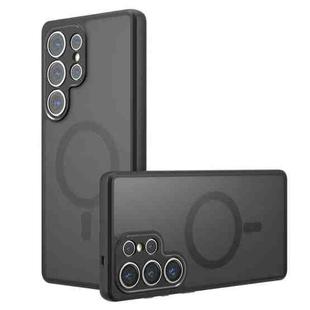 For Samsung Galaxy S25 Ultra 5G Armor MagSafe Precise Hole PC Hybrid TPU Phone Case(Frosted Black)