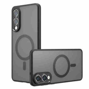 For Samsung Galaxy S25 Edge 5G Armor MagSafe Precise Hole PC Hybrid TPU Phone Case(Frosted Black)