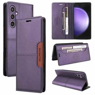 For Samsung Galaxy S23 FE 5G GQUTROBE G01 RFID Anti-theft Leather Phone Case(Purple)