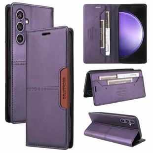 For Samsung Galaxy S24 FE 5G GQUTROBE G01 RFID Anti-theft Leather Phone Case(Purple)