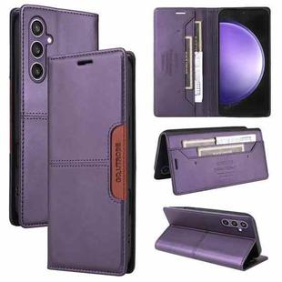 For Samsung Galaxy S24+ 5G GQUTROBE G01 RFID Anti-theft Leather Phone Case(Purple)