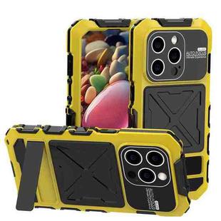 For iPhone 15 Pro R-JUST Life Waterproof Dustproof Shockproof Phone Case(Yellow)