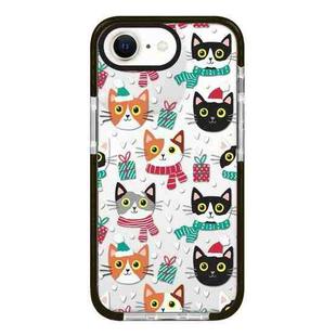 For iPhone 7 / 8 / SE 2020 2022 Simple Illustration Pattern Full Coverage Phone Case(Winter Cat)
