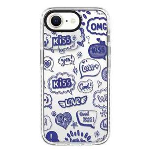 For iPhone 7 / 8 / SE 2020 2022 Simple Illustration Pattern Full Coverage Phone Case(Text Label A)