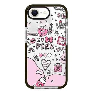For iPhone 7 / 8 / SE 2020 2022 Simple Illustration Pattern Full Coverage Phone Case(Text Label B)