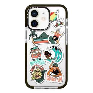 For iPhone 11 Simple Illustration Pattern Full Coverage Phone Case(Summer Surfing A)