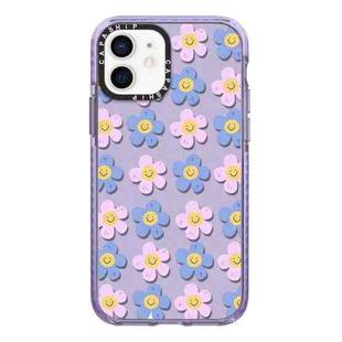 For iPhone 11 Simple Illustration Pattern Full Coverage Phone Case(Smiley Flower C)