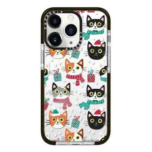 For iPhone 11 Pro Simple Illustration Pattern Full Coverage Phone Case(Winter Cat)
