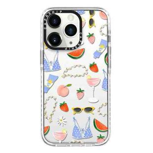 For iPhone 11 Pro Max Simple Illustration Pattern Full Coverage Phone Case(Summer Label B)