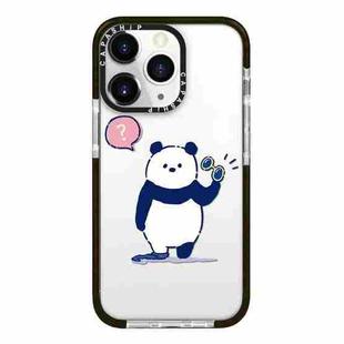 For iPhone 11 Pro Max Simple Illustration Pattern Full Coverage Phone Case(Summer Panda A)