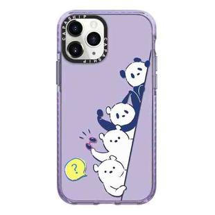 For iPhone 11 Pro Max Simple Illustration Pattern Full Coverage Phone Case(Summer Panda B)