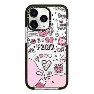 For iPhone 11 Pro Max Simple Illustration Pattern Full Coverage Phone Case(Text Label B)