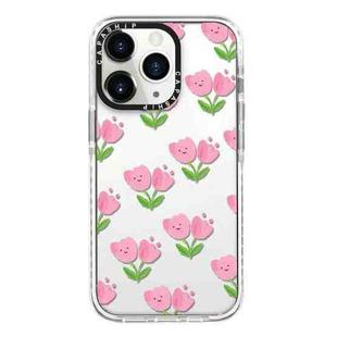 For iPhone 11 Pro Max Simple Illustration Pattern Full Coverage Phone Case(Smile Flower A)