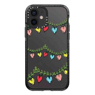 For iPhone 12 Simple Illustration Pattern Full Coverage Phone Case(Christmas Tree B)