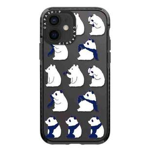 For iPhone 12 Simple Illustration Pattern Full Coverage Phone Case(Summer Panda C)