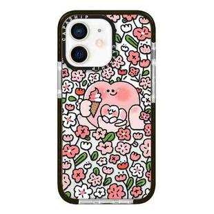 For iPhone 12 mini Simple Illustration Pattern Full Coverage Phone Case(Cute Little Heart C)