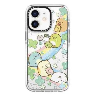 For iPhone 12 mini Simple Illustration Pattern Full Coverage Phone Case(Corner Creature B)
